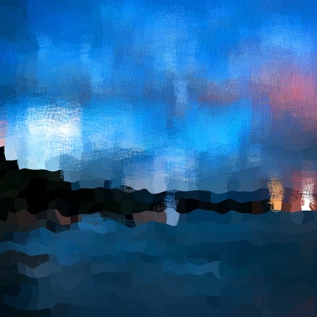 "Blau" aus der Werkserie "Pixel".